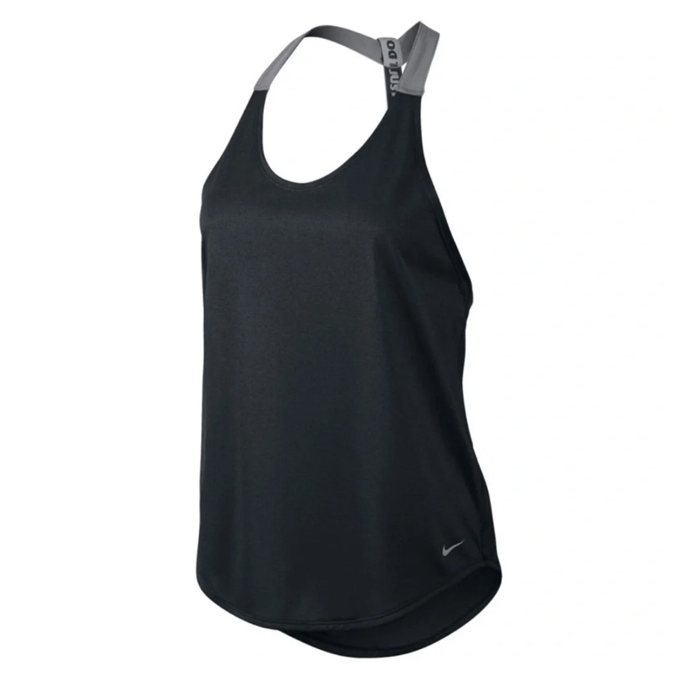 Nike Dri-Fit Elastika Tank Top Racerback T Back Black Gray S